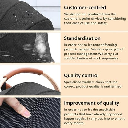 Pettingzoo Dog Stroller with Removable Carrier Foldable Pet Stroller,60 lbs