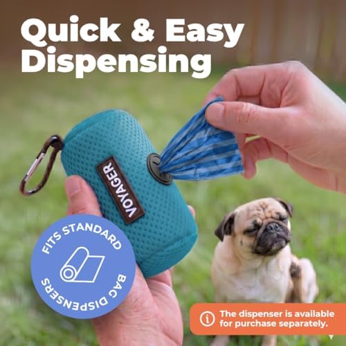Best Pet Supplies Poop Bags for Dogs - Blue Strips, 240 Count
