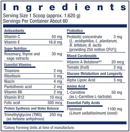 Life Extension Dog Mix, Dog Vitamins and Supplements, probiotics, L-carnitine, B12, folic Acid, Vitamin C, Vitamin E, Rosemary, Nutrient Absorption, Gluten-Free, Non-GMO, 60 Servings (Pack of 12)