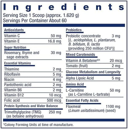 Life Extension Dog Mix, Dog Vitamins and Supplements, probiotics, L-carnitine, B12, folic Acid, Vitamin C, Vitamin E, Rosemary, Nutrient Absorption, Gluten-Free, Non-GMO, 60 Servings (Pack of 12)