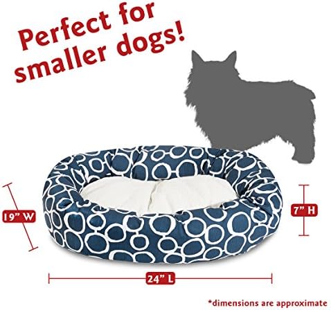 Majestic Pet 24" Fusion Navy Sherpa Bagel Bed