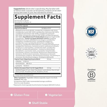 Garden of Life Raw Probiotics Vaginal Care, 50 Billion CFU, Shelf Stable
