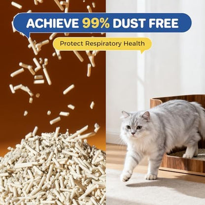 ABCPET Natural Cat Litter Clumping Cat Litter,36 Pounds