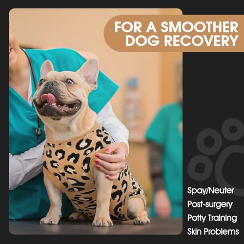 FUAMEY Dog Surgery Recovery Suit, Soft Breathable Neuter Suit for Male Dogs
