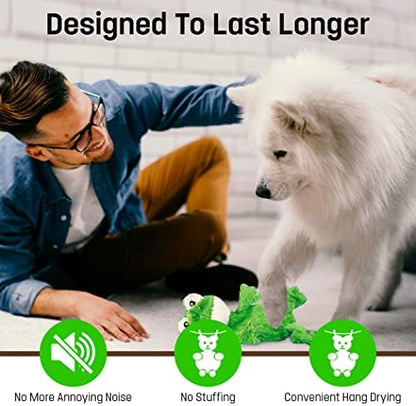FGA MARKETPLACE Flat NO Stuffing NO Squeak Plush Dog Toys, Funny Style Will Entertain Your Pet for Hours, Recommended for Small and Medium Dog 21 INCH Long(Bundle 2)
