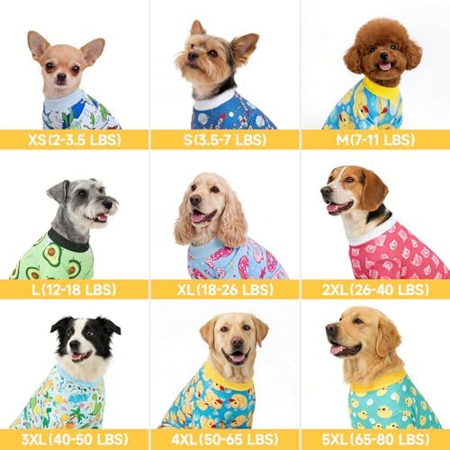 XPUDAC 4 Pack Dog Christmas Pajamas Stretchy Dog Clothes for Small Medium Dogs Girl Boy Christmas Puppy Outfit Pet Jumpsuits Pjs Winter Cat Costume, XL