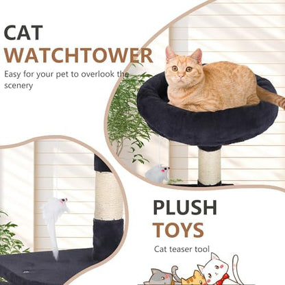 FDW | 36" Cat Tree Tower | Dark Gray | Multi-Level Indoor Activity Center