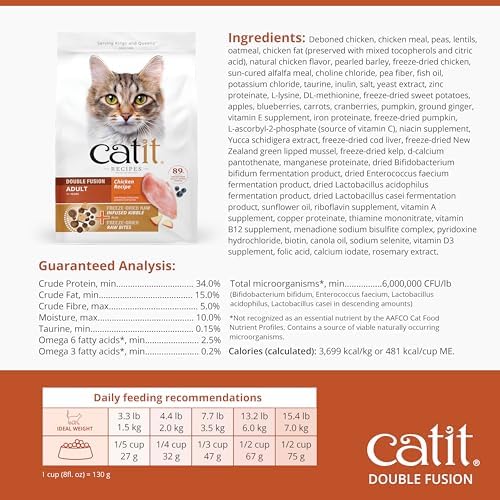 Catit Recipes Double Fusion Adult Cat Food - 4 lb