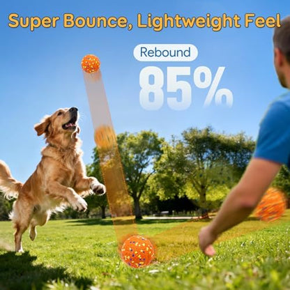 Kimee Dog Balls Tennis Balls for Aggressive Chewers, ETPU Balls 4 Pcs 2.75"