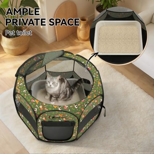 Siedihit Dog Cat Playpen, Puppy Pet Playpen Indoor for Small Dog