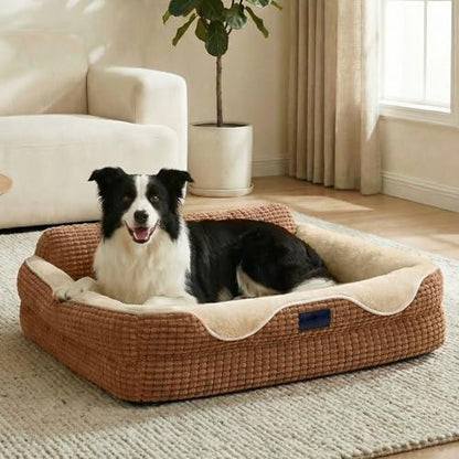 Veehoo Square Dog Bed Medium Size Dog, Orthopedic Dog Bed Couch Sofa, 36"