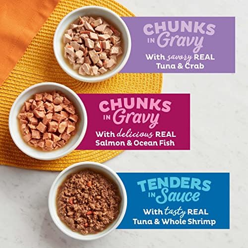 Meow Mix Seafood Selects, Wet Food Variety Pack, 24 Cups