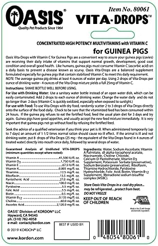 OASIS # 80061 Guinea Pig Vita Drop, 2-Ounce