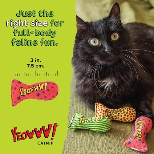 Yeowww! Catnip Stinkies Catnip Sardine Cat Toy - Stars, 3 in Fish Toy for Cats, 100% Stuffed with Premium Organically Grown, Made in USA