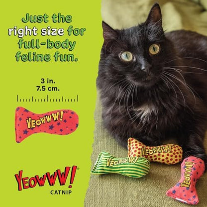 Yeowww! Catnip Stinkies Catnip Sardine Cat Toy - Stars, 3 in Fish Toy for Cats, 100% Stuffed with Premium Organically Grown, Made in USA