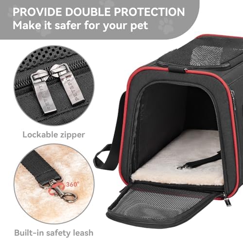 Petsfit Large Expandable Cat Carrier for Travel, Up to 18 lb