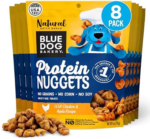 Blue Dog Bakery, Protein Nuggets Chicken, Small Dog Treats, 6oz 8pk