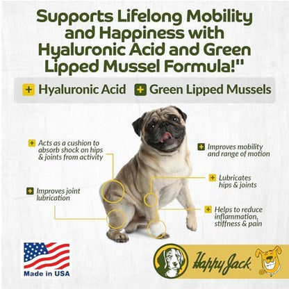 HAPPY JACK Flexenhance Dog Hip & Joint Supplement, 80 Chewable Tabs