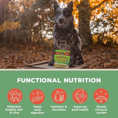Brutus Broth Dog Food Topper - Instant Broth Powder with Omegas 3,6,9 from Microalgae Oil for Skin and Coat - Human-Grade Quality, Serve Dry or Wet - Vegetable Flavor, 3.5 oz (Pack of 1)