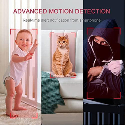 LaView 4MP 2K Cameras for Home Security Indoor,Home Security Camera for Baby/Elder/Pet/Nanny,Baby Cam Starlight Sensor Color Night Vision,US Cloud Service,Works with Alexa