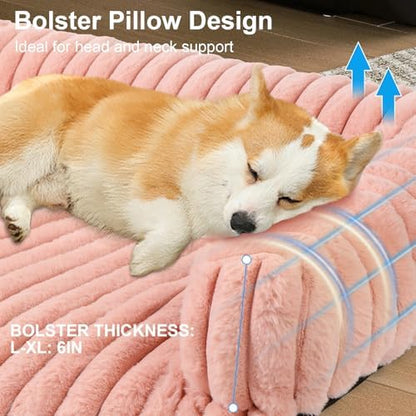 Dog Couch Bed, Couch Cover for Dogs Washable, Dog Bed for Couch(Pink, L)
