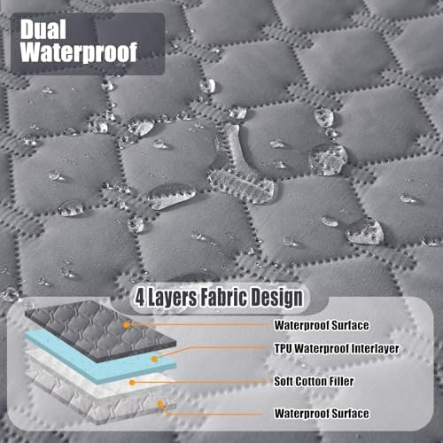 Smiry Waterproof Dog Bed Cover Blanket, Reversible Pet Blanket