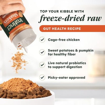 Instinct Freeze Dried Shakers, Dog Food Topper, Gut Health, 5.5 oz.