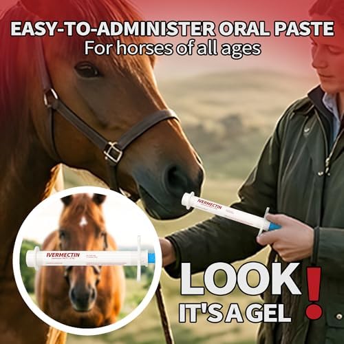 Ivermectin Horse Paste 1.87% – Single Tube 6.08g (3-Pack), Apple Flavored Oral Dewormer for Horses – Treats Horses Up to 1250 lbs – Weight Calibrated Equine Paste for Routine Horse Care