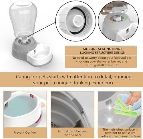 STALTWO 1.6 Gallon Automatic Dog Water Dispenser, Non-Slip Mat, BPA-Free