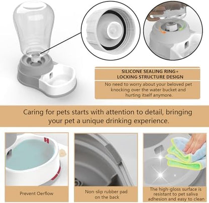 STALTWO 1.6 Gallon Automatic Dog Water Dispenser, Non-Slip Mat, BPA-Free