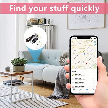BORKUANA PU Leather Keychain Holder Protective Case Compatible with AirTag
