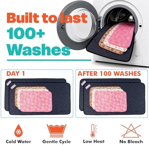 LUFTPETS Guinea Pig Cage Liners 5 Pcs, Washable C&C 2X4 Pads & Fleece Mats