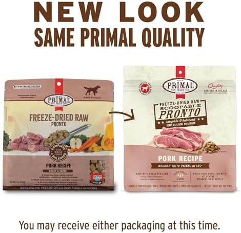 Primal Pronto Mini Nuggets, Freeze Dried Dog Food, Pork, 16 oz