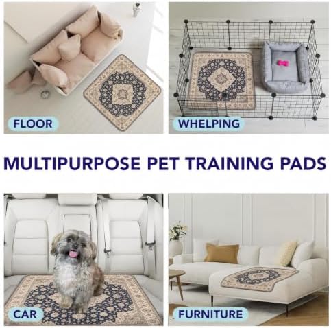 PUPIBOO Washable Pee Pads for Dogs and Cats - Super Absorbent Reusable Puppy Training Pads - 100% Waterproof, Leak-Proof & Non-Slip Whelping Pads for Pet Housebreaking