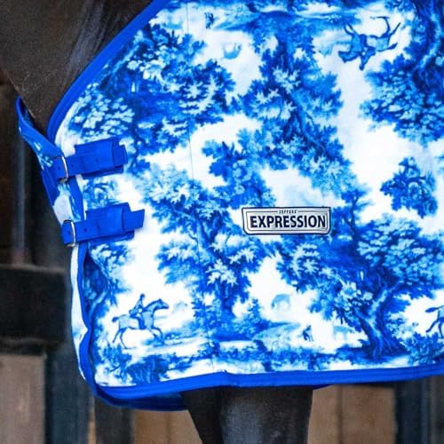 Jeffers Expression Standard Neck Fleece Cooler Horse Blanket, 78" – Lightweight Breathable Polyester Fleece Horse Cooler for Moisture Control, Drying, Layering, All Year Round Use - Equestrian Toile