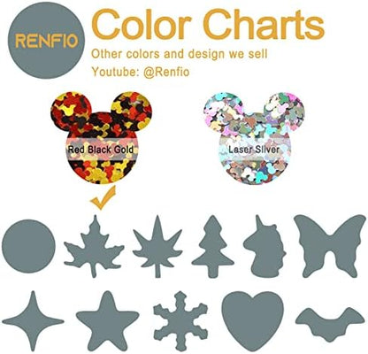 Renfio Mickey Mouse Shape Confetti Glitter for Resin 1.75 Oz 50g