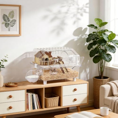 8-in-1 Hamster Cage Kit, 16 x 11 x 11.8 in, for Dwarf Hamsters and Gerbils