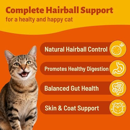 Cat Grass Treats for Indoor Cats for Hairball Control, 7.76oz