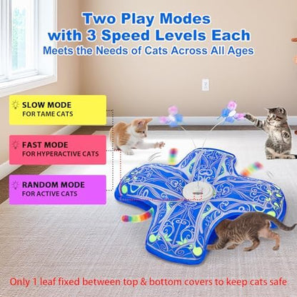 Interactive Cat Toys for Indoor Cats,Automatic Kitten Tunnel Toy