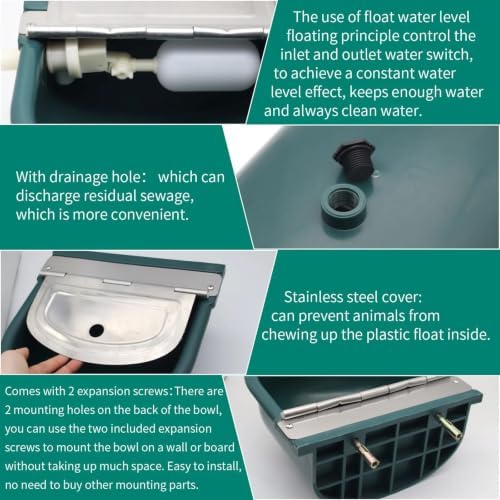 2 Set Automatic Water Bowl, Livestock Waterer for Cattle Dog Goat Sheep