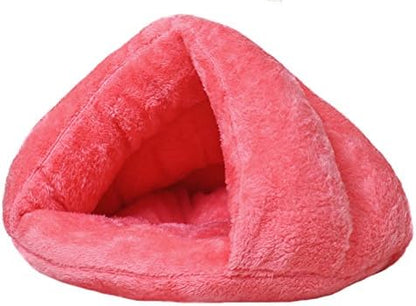 Pet Tent Cave for Small Medium Puppies, Kitty Dogs, Cats - Sleeping Bag With Thick Fleece, Warm Soft Bed, Cuddler Burrow House, Hole Igloo Nest, Cozy for Cat Puppy