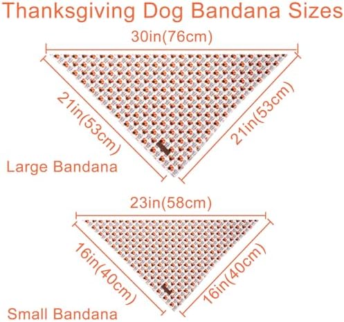 Thanksgiving Dog Bandana, Triangle Bid Scarf with Turkey Pattern, Cotton Pet Kerchief for Girl Boy Dogs or Cats, Cute Puppy Bandana, Fancy Thanksgiving Gifts for Dogs