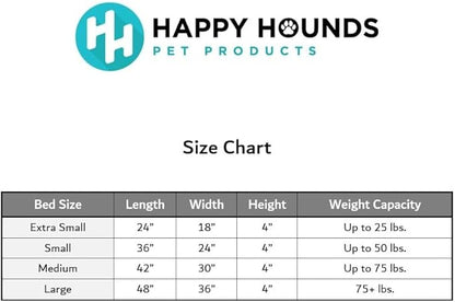 Happy Hounds Oscar Rectangle Orthopedic Foam Sherpa Dog Bed, Small (36 x 24 in.), Red
