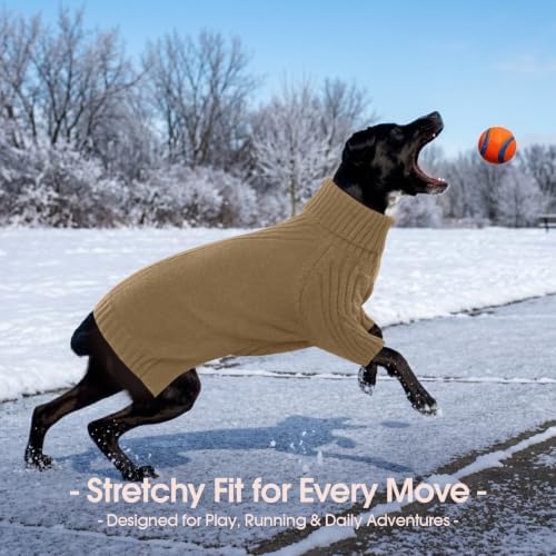 IECOii XL Dog Sweater, Winter Doggy Clothes for Medium Dogs Girl Boy