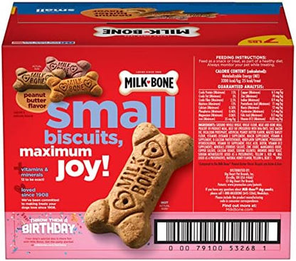 Milk-Bone Peanut Butter Flavor Naturally & Artificially Flavored Dog Biscuits - Crunchy Dog Treats - 7 Pounds (Packaging Design May Vary),(Pack of 2)