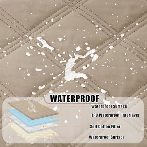 Smiry Waterproof Dog Bed Cover, Reversible Pet Blanket for Sofa Couch