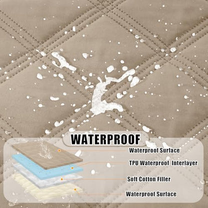 Smiry Waterproof Dog Bed Cover, Reversible Pet Blanket for Sofa Couch