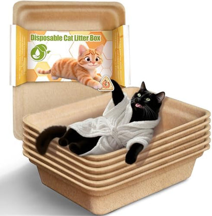 Disposable Litter Boxes for Cats Leak-Proof: 3/6/9/20/32-Pack Odor Control