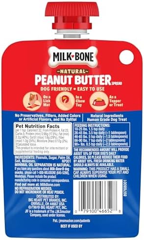 Milk-Bone Natural Peanut Butter Spread with Jif, 4 Pouches