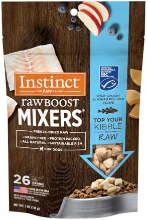 Instinct Freeze Dried Mixers, Dog Food Toppers, Pollock, 5 oz. Bag